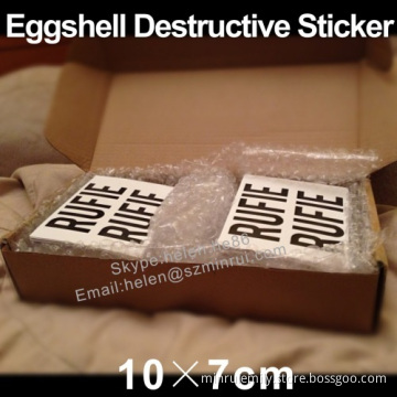 Custom Self Adhesive Destructible Vinyl Sticker On Sheets Packing 